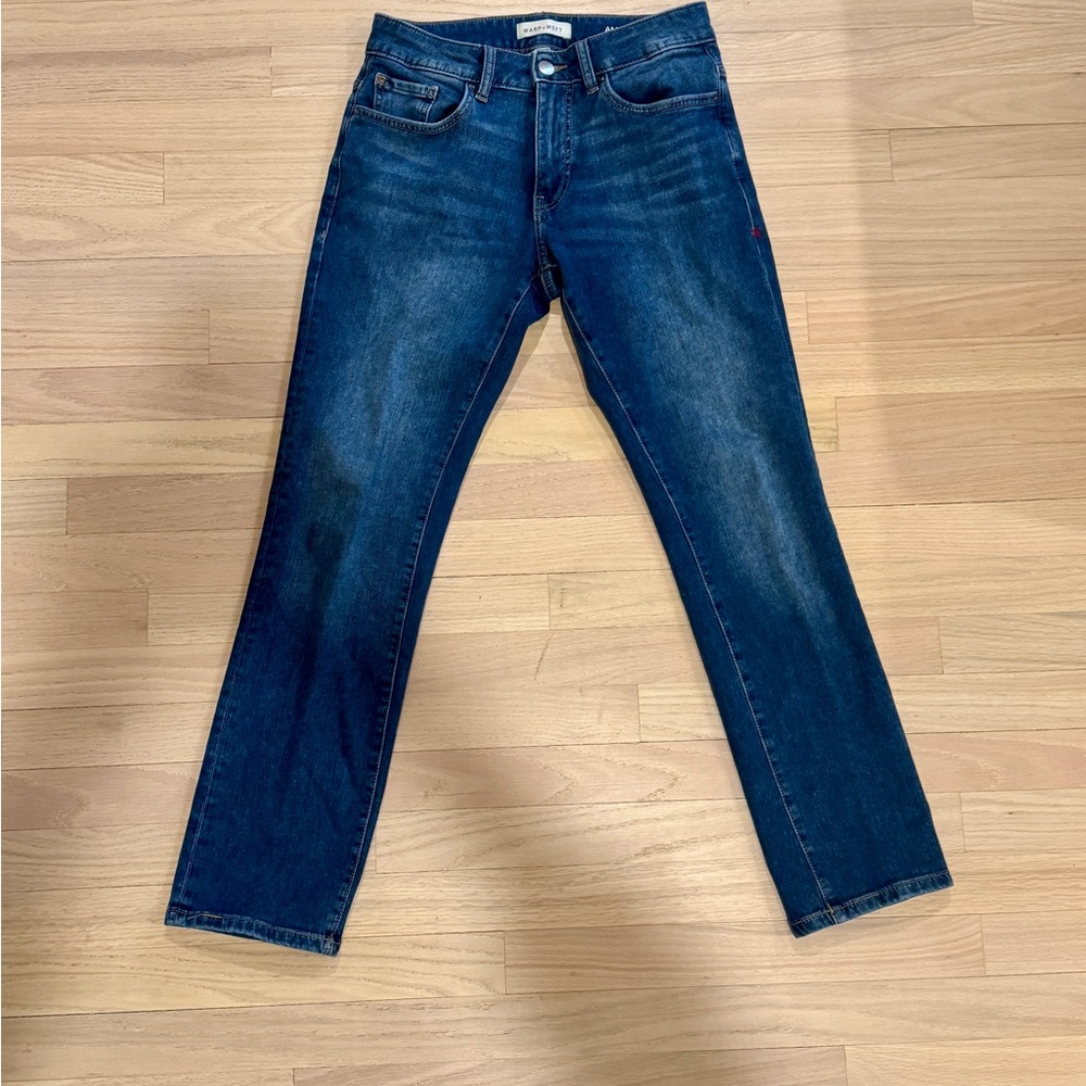 Warp + Weft Dark Blue Straight Jeans